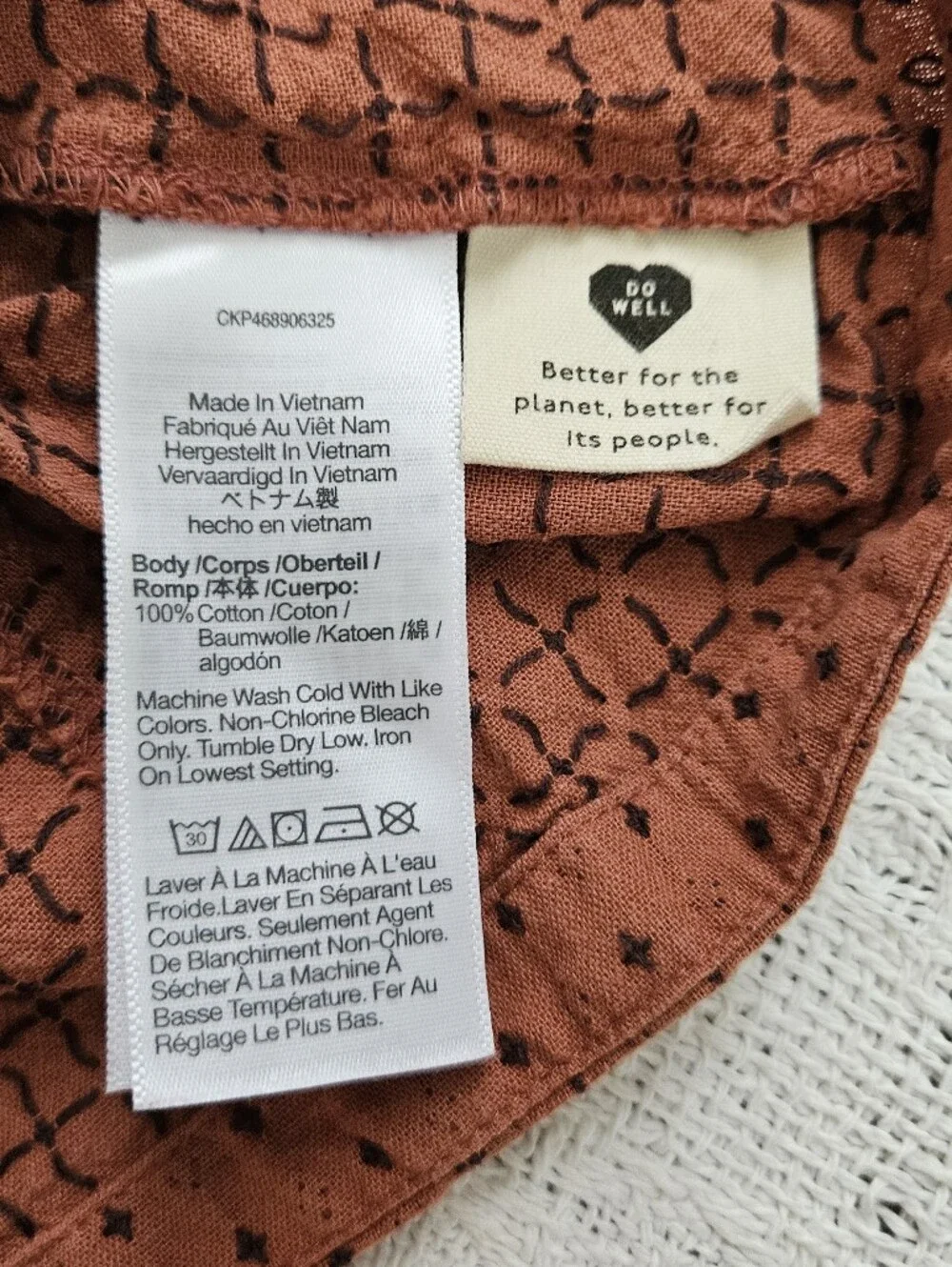 Jacquard Puff-Sleeve Top In Micro Cross Ground Clove Womens 4